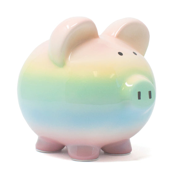 Rainbow Ombre Piggy Bank