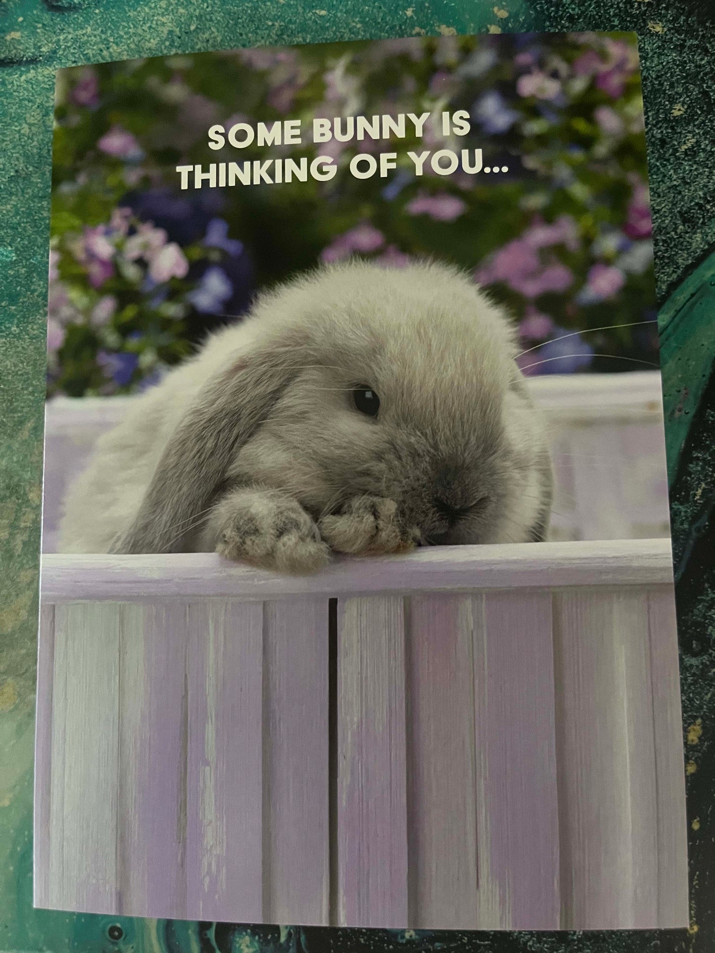 Une carte de Pâques lapin 
