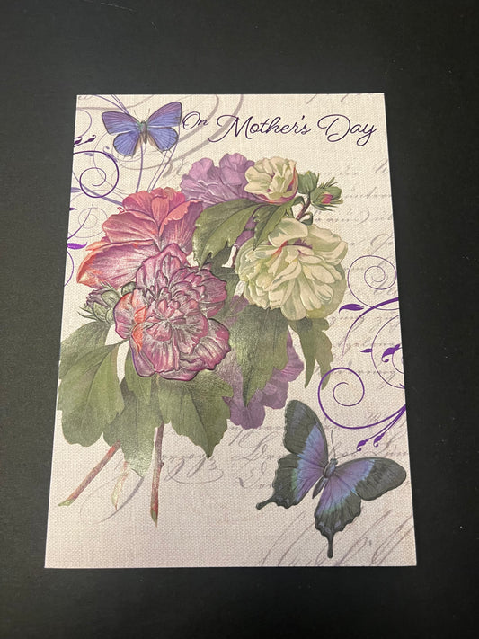 Bouquet with Butterfly - Mother's Day Card