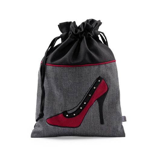 Shoes Bag with Studded High Heel