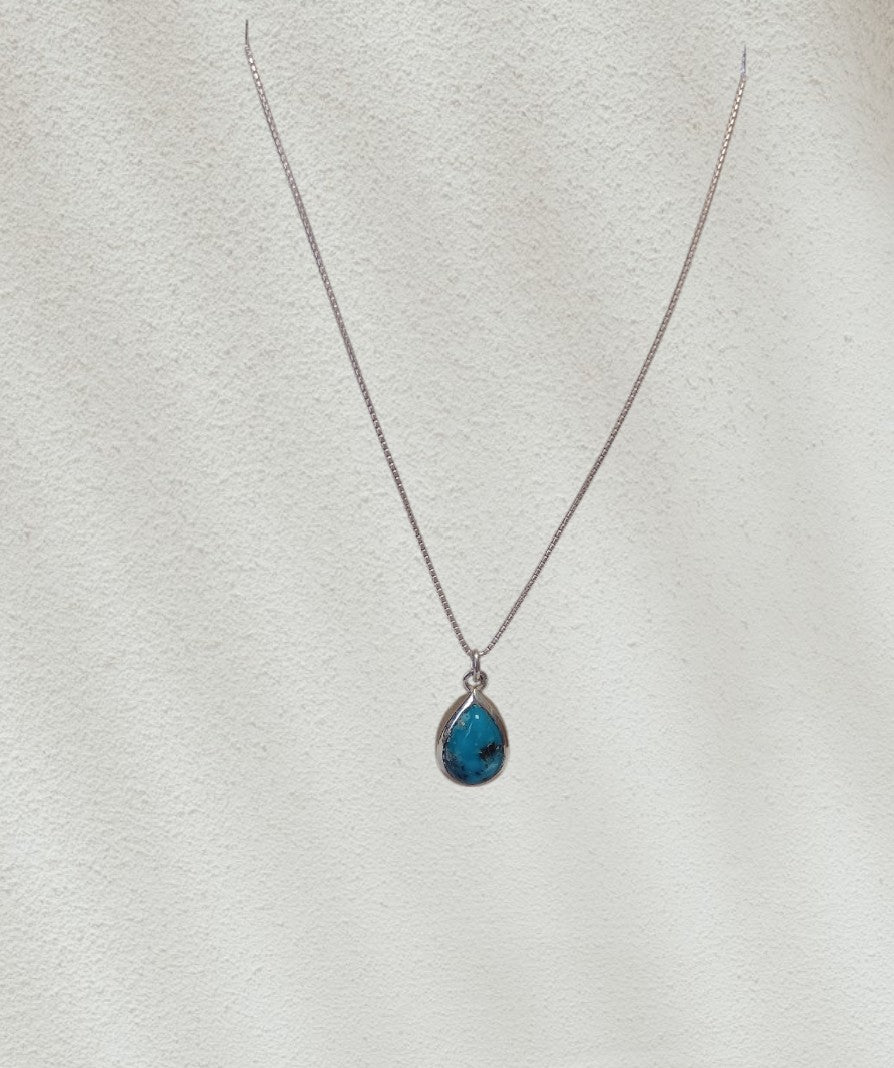 Sleeping Beauty Turquoise Silver Necklace