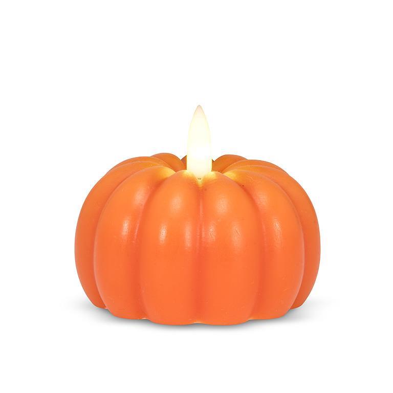 Small Low Pumpkin LED Candle