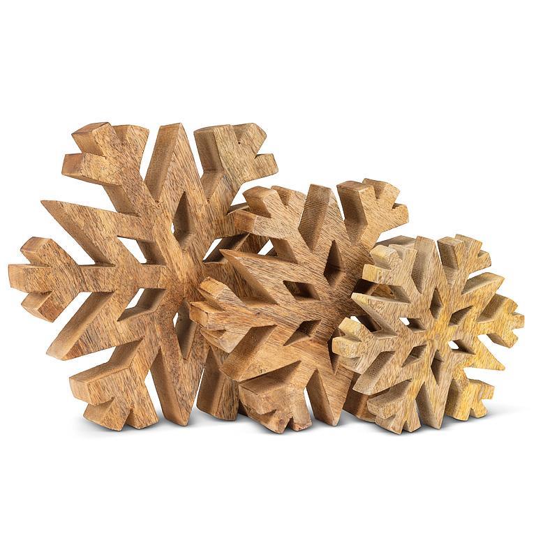 Thick Wood Cutout Snowflake