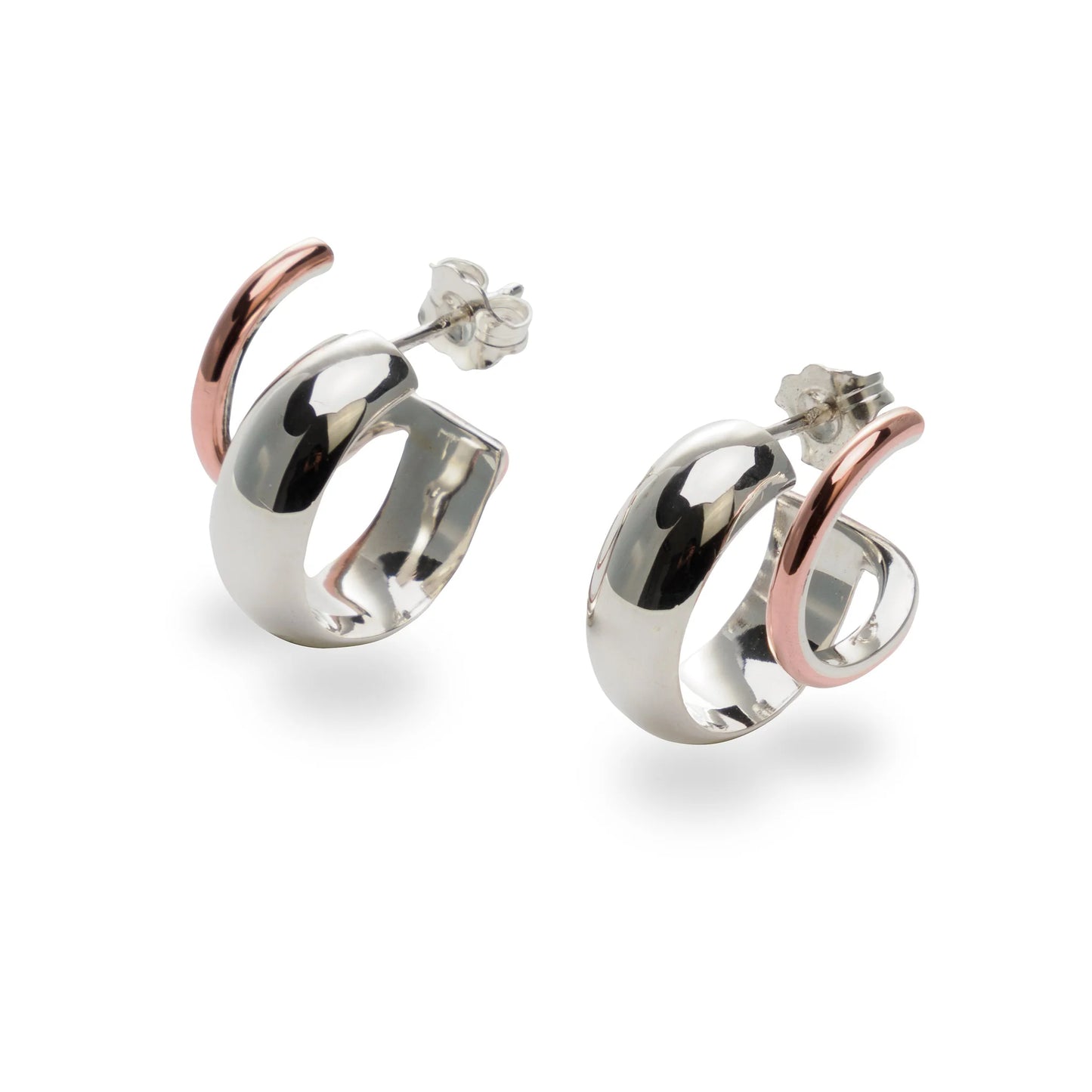 Two-Tone Swirl Hoop Earring (Stack Collection)