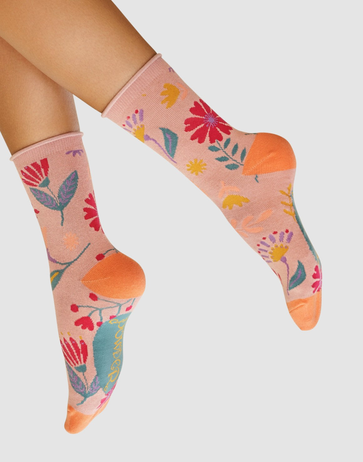 Ladies' Ankle Socks - Watercolor Flowers