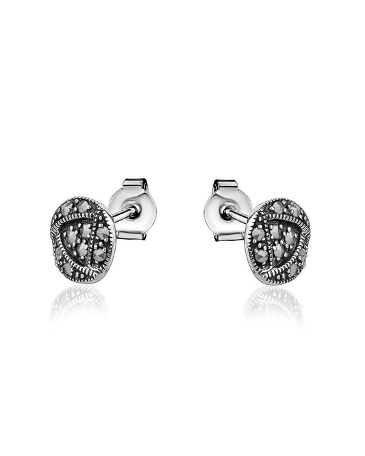 Classic Small Marcasite Stud Earrings