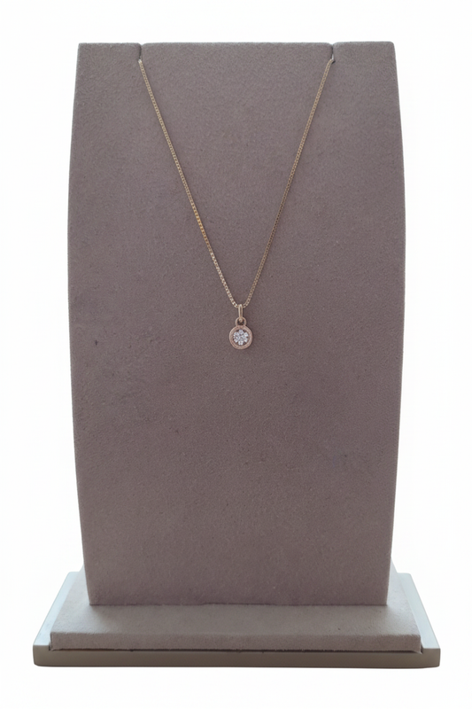 Gold Filled Pavé Circle Necklace