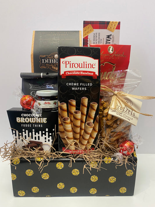 Gourmet Gift Set in Black and Gold Box