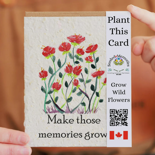 Seeded Paper Congratulations Card - Make Those Memories Grow