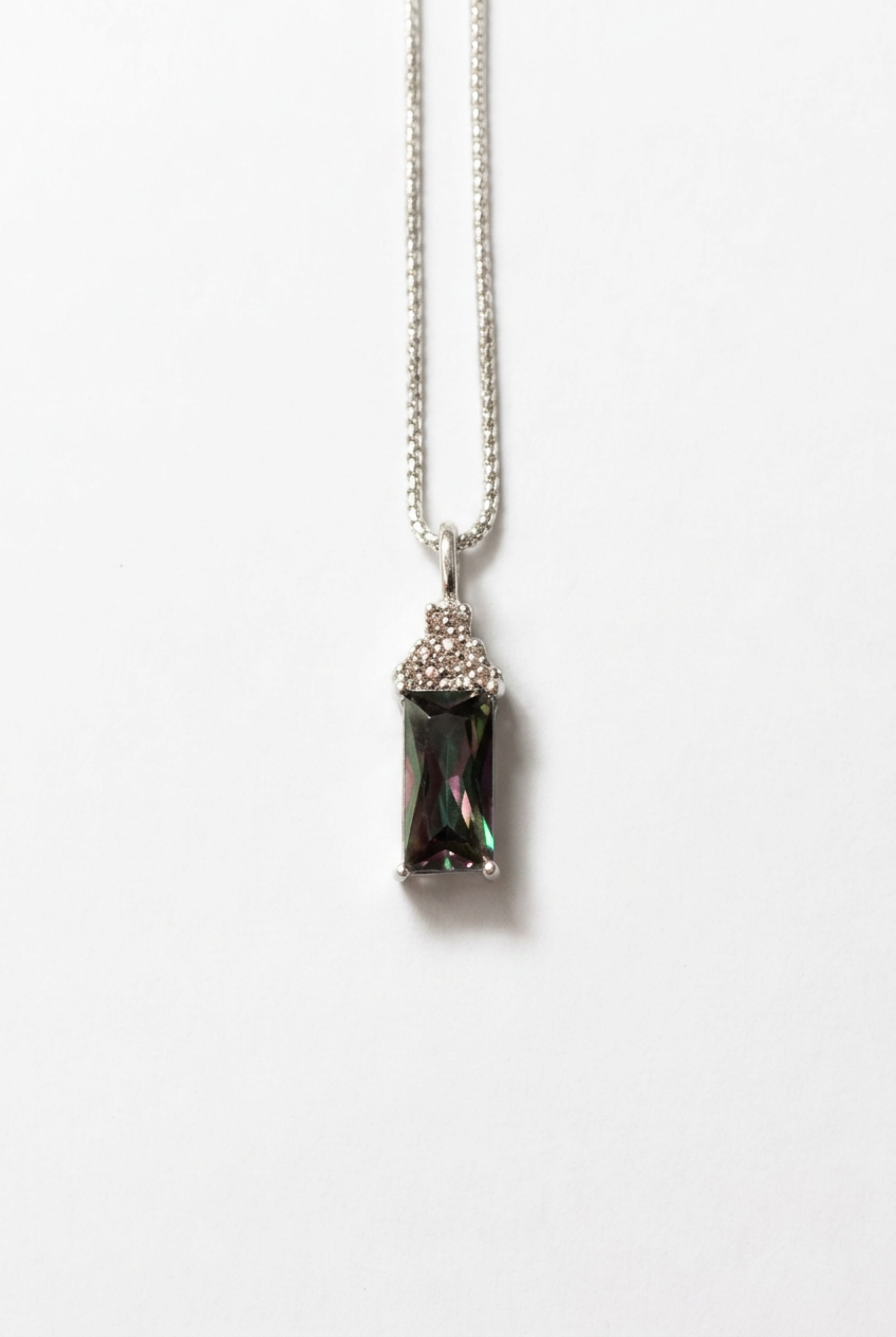 Mystic Topaz Baguette Necklace