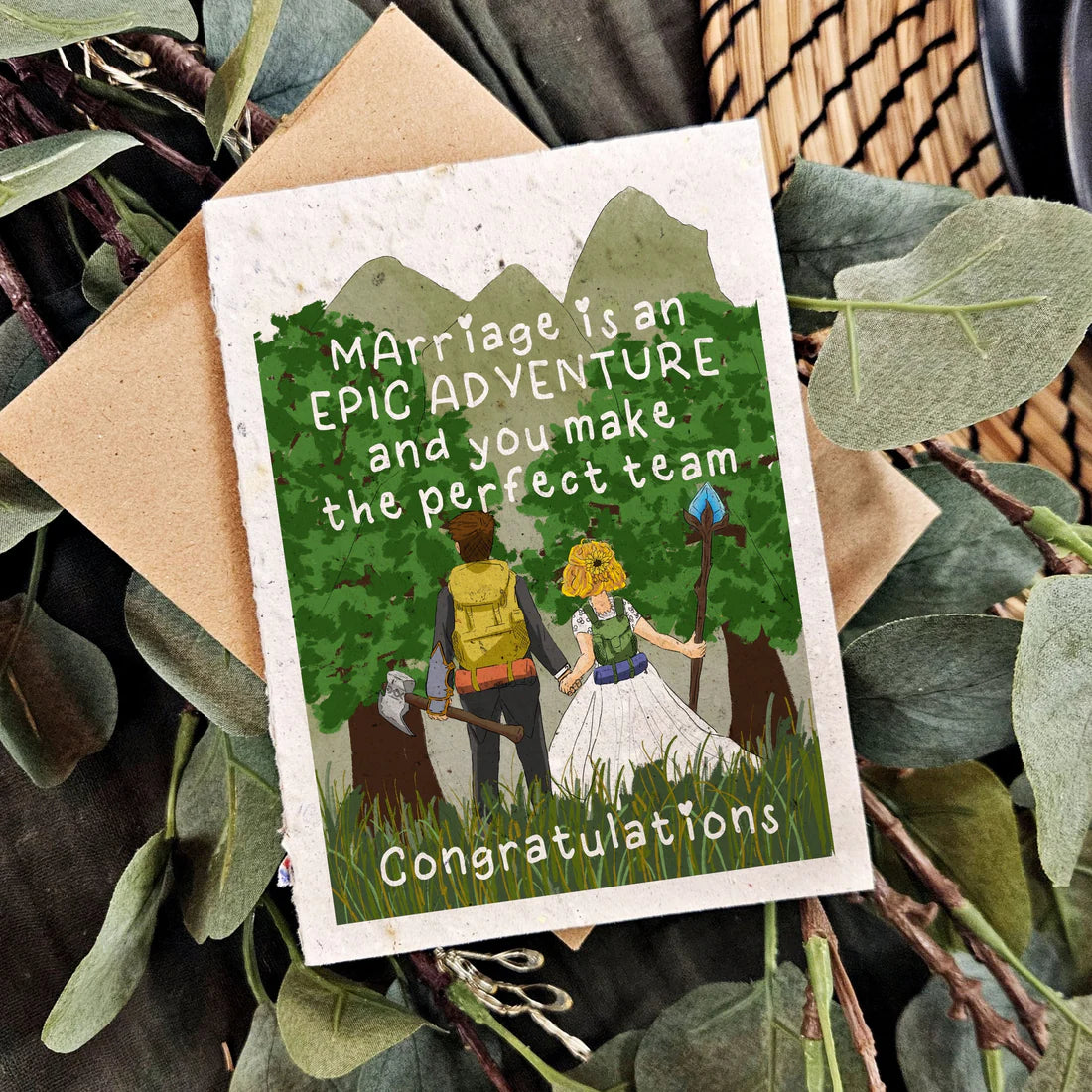 Seeded Paper Love Card  - Epic Adventure