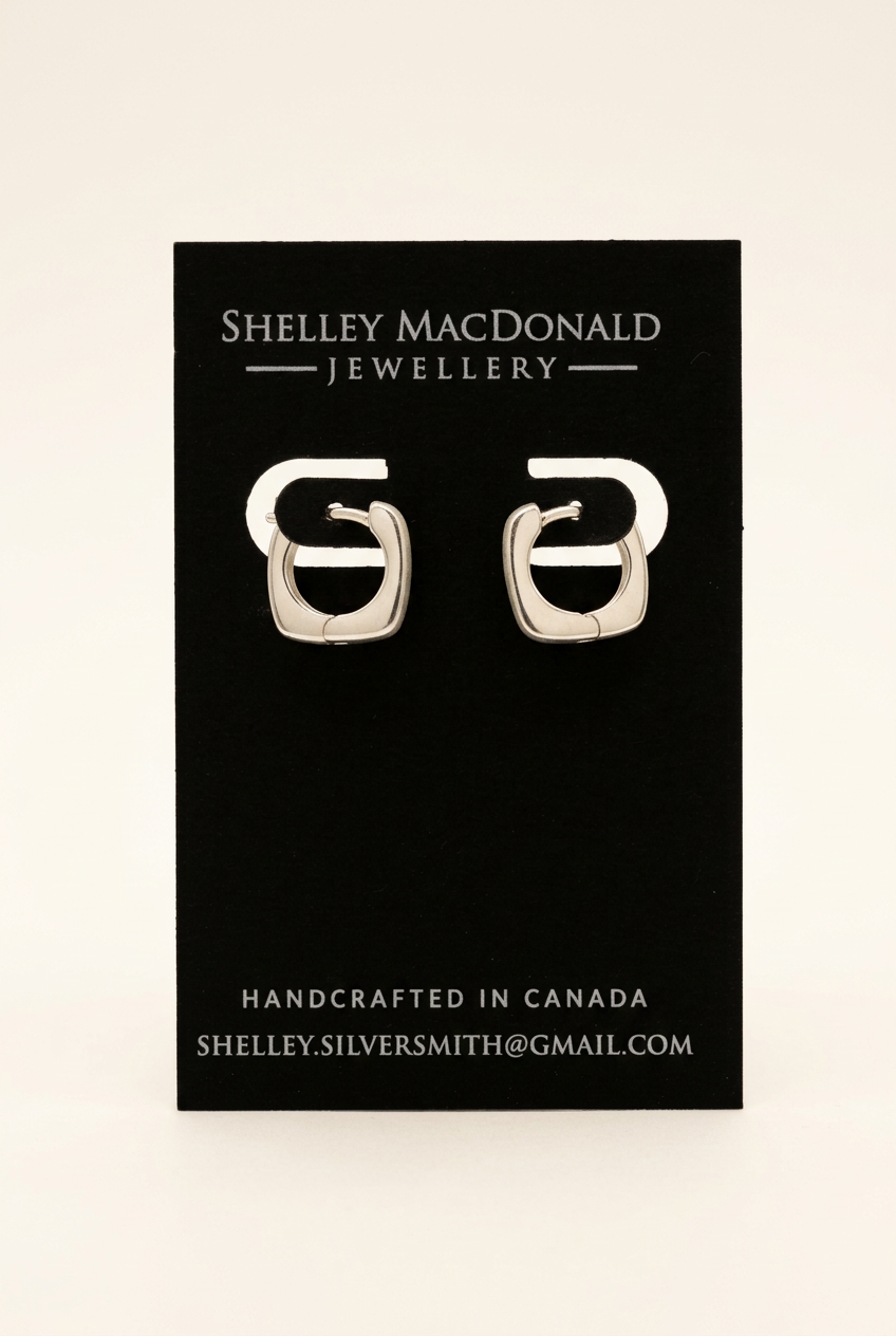 Reversible Square Hoop Earrings with a cleaner background