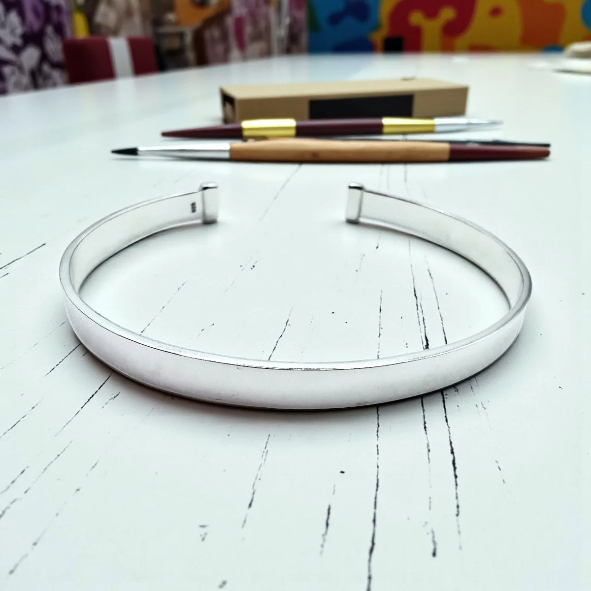 Sydney Brushed Silver Cuff Bracelet