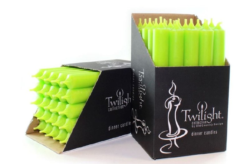 Twilight Taper Lime Candles