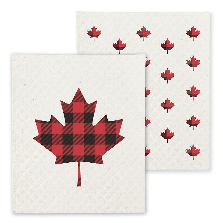 Maple Leaf Dishcloths Set/2