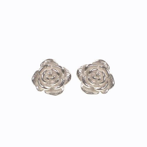 Rose Sterling Silver Studs