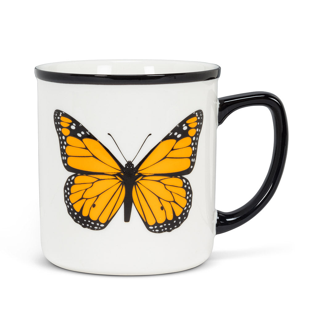 Monarch Butterfly Rimmed Mug