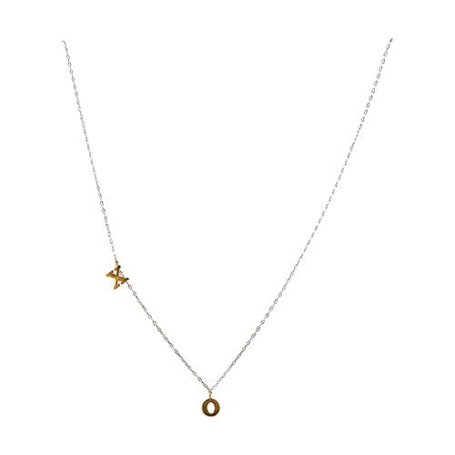 X + O Necklace Gold
