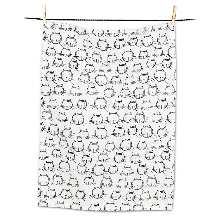 Tea Towel Funny Cat Faces