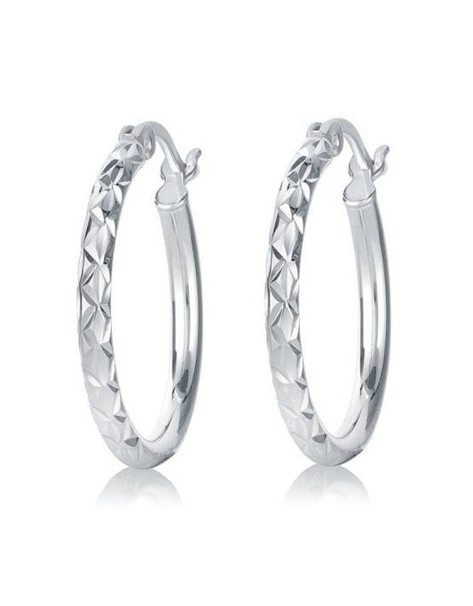 Boucles d'oreilles créoles taille diamant