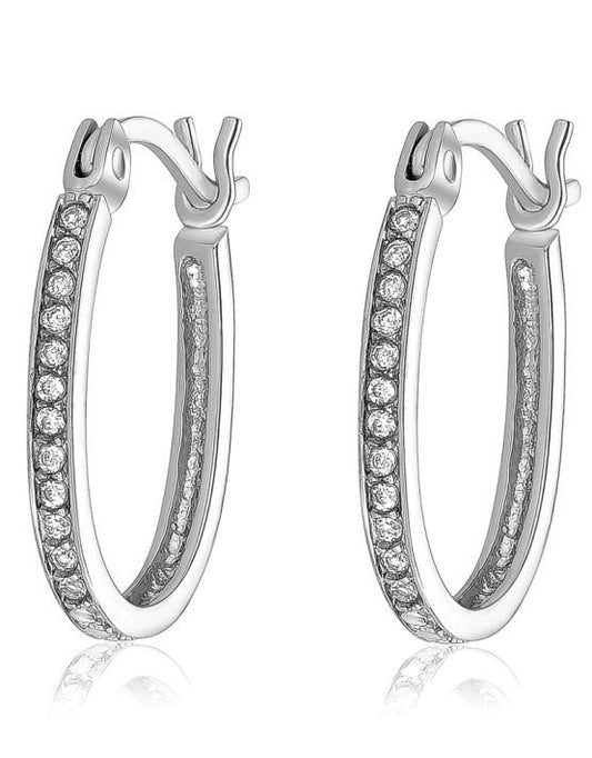 Small Hoop Earrings w cz