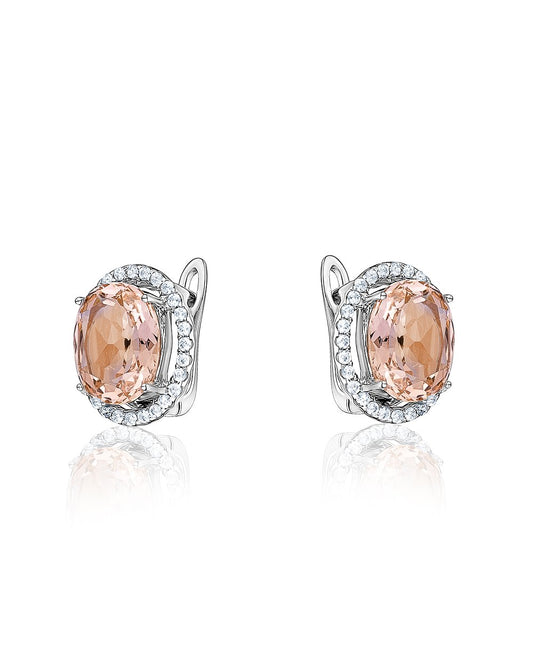 Boucles d'oreilles en verre Nano Morganite