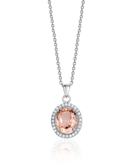 Pendentif en verre nano-morganite