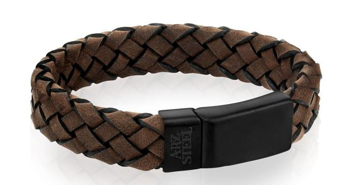 Brown Leather Clasp Bracelet