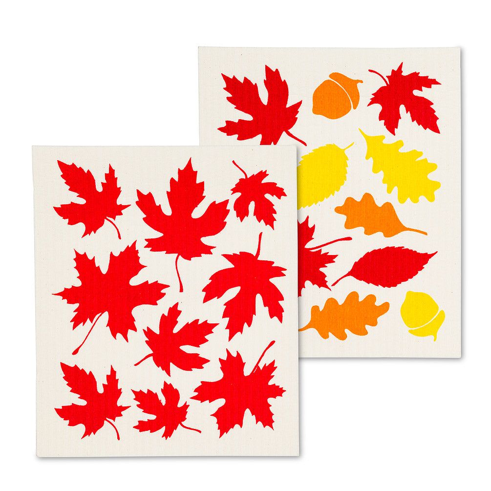 Autumn Leaves Dishcloths set of 2