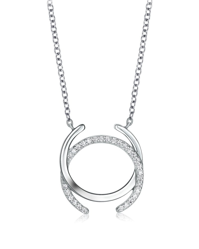 Silver CC Necklace