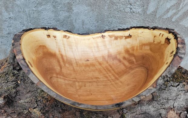 Cherry Wood Bowl with Live Edge CH03