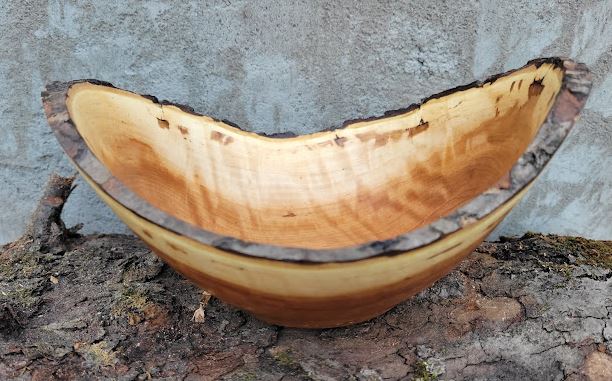 Cherry Wood Bowl with Live Edge CH03