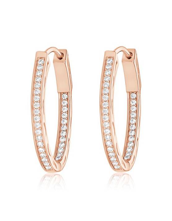 Small Rose Gold Plated Hoops