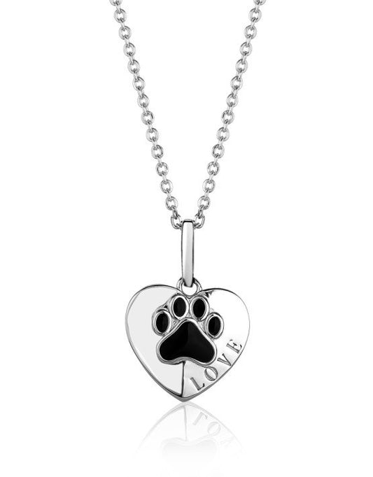 Pendentif Coeur Patte de Chien 