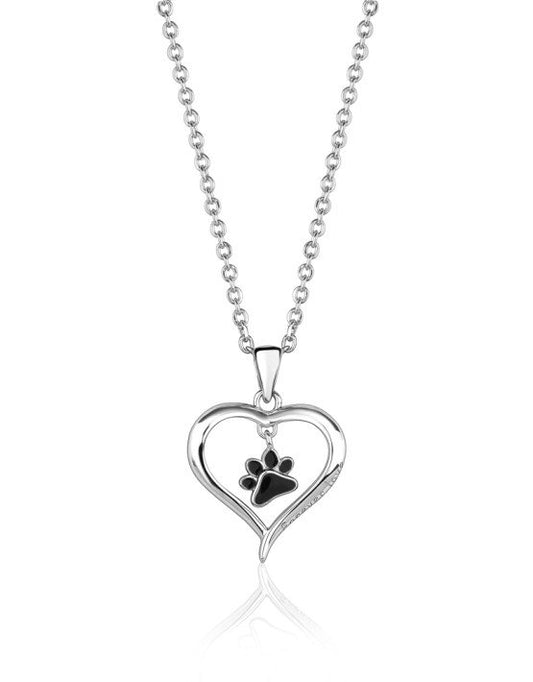 Pendentif Coeur Patte de Chien