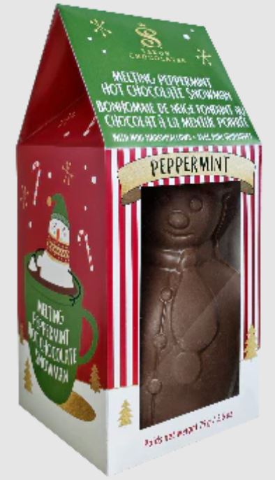 Dark Chocolate Melting Peppermint Hot Chocolate Melting Snowman