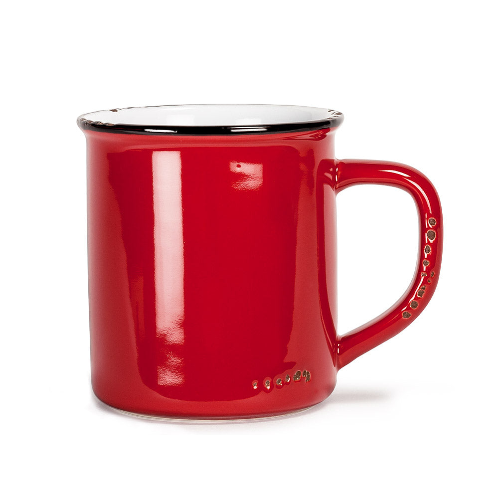 Enamel Look Mug Red