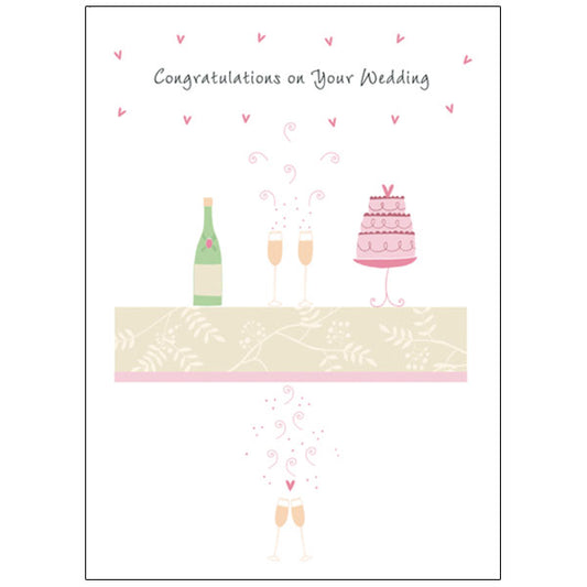Cake & Champagne--Wedding Congrats Card
