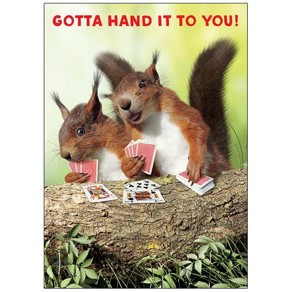 Card Playing Squirrels - Birthday Card