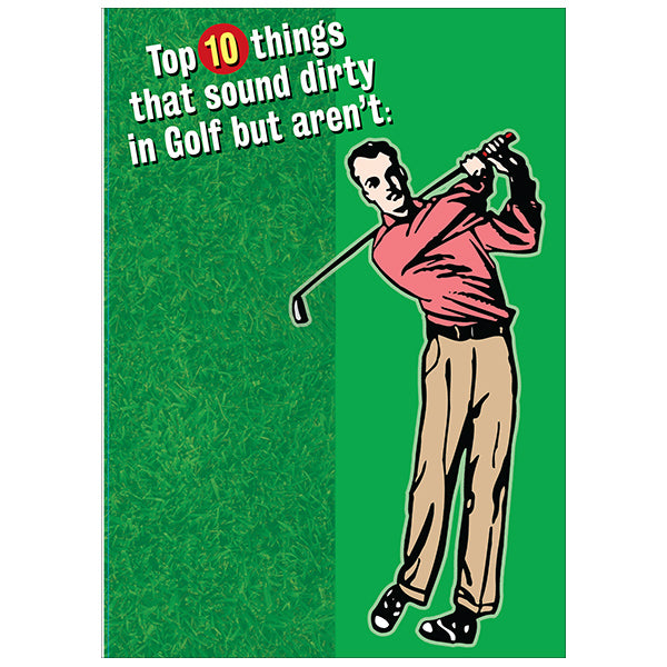 Top 10 Things in Golf - Birthday Card