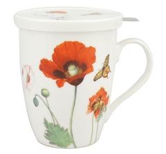 Poppies Tea Mug with lid