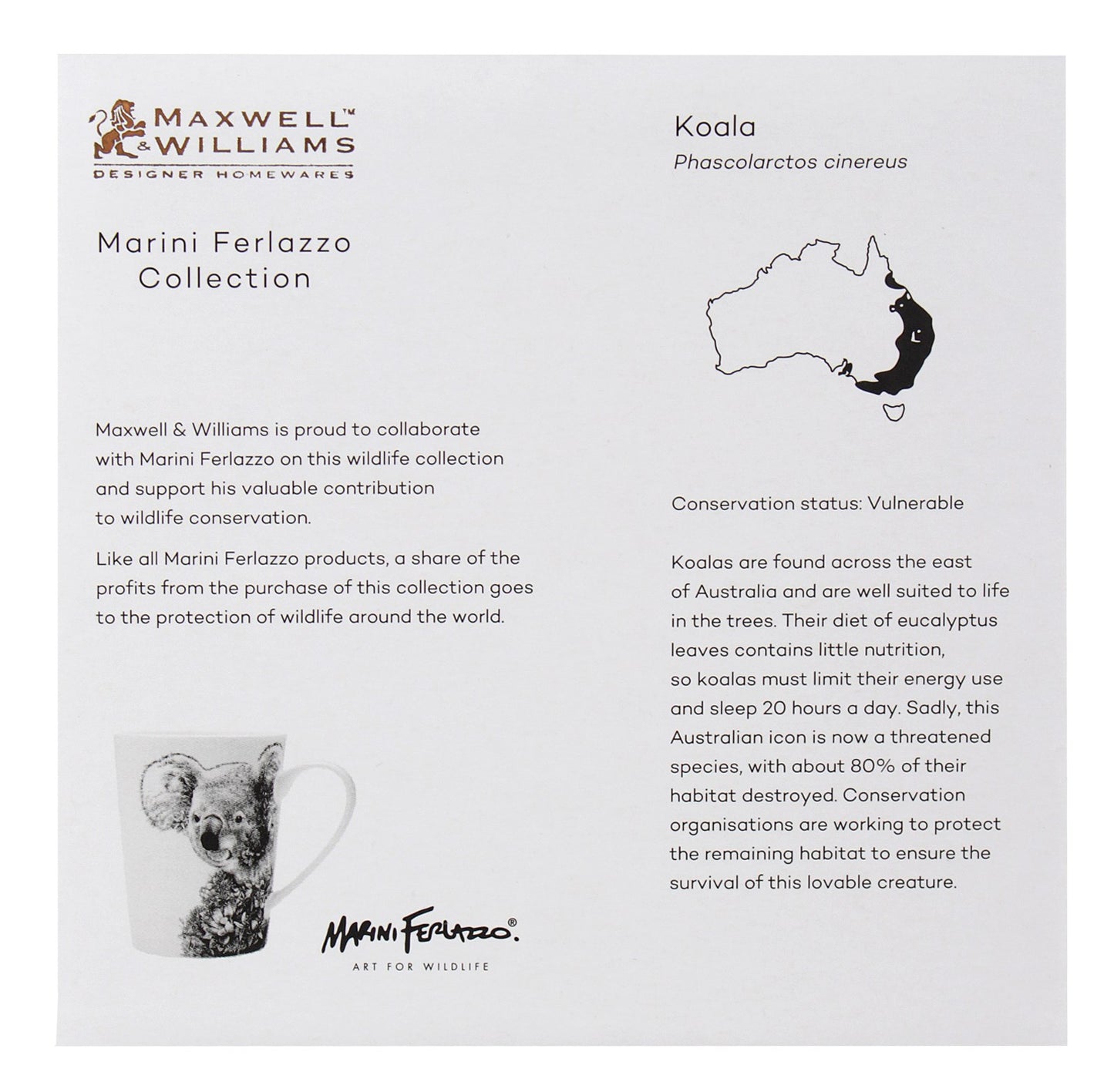 Art for Wildlife Koala Mug