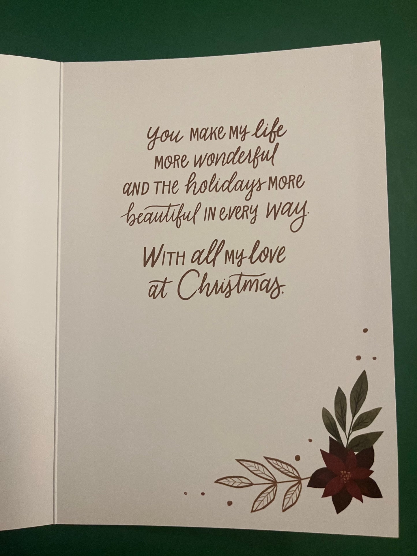 To My Wife Holiday Greeting Card