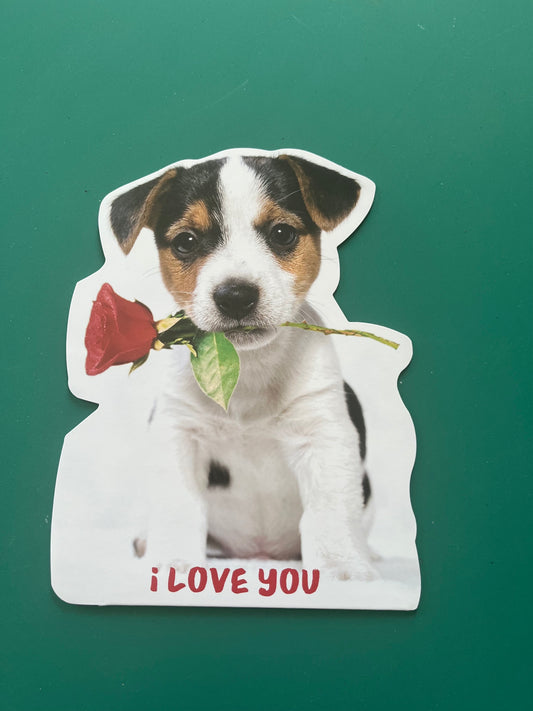 Puppy Love Valentine's Carte de vœux