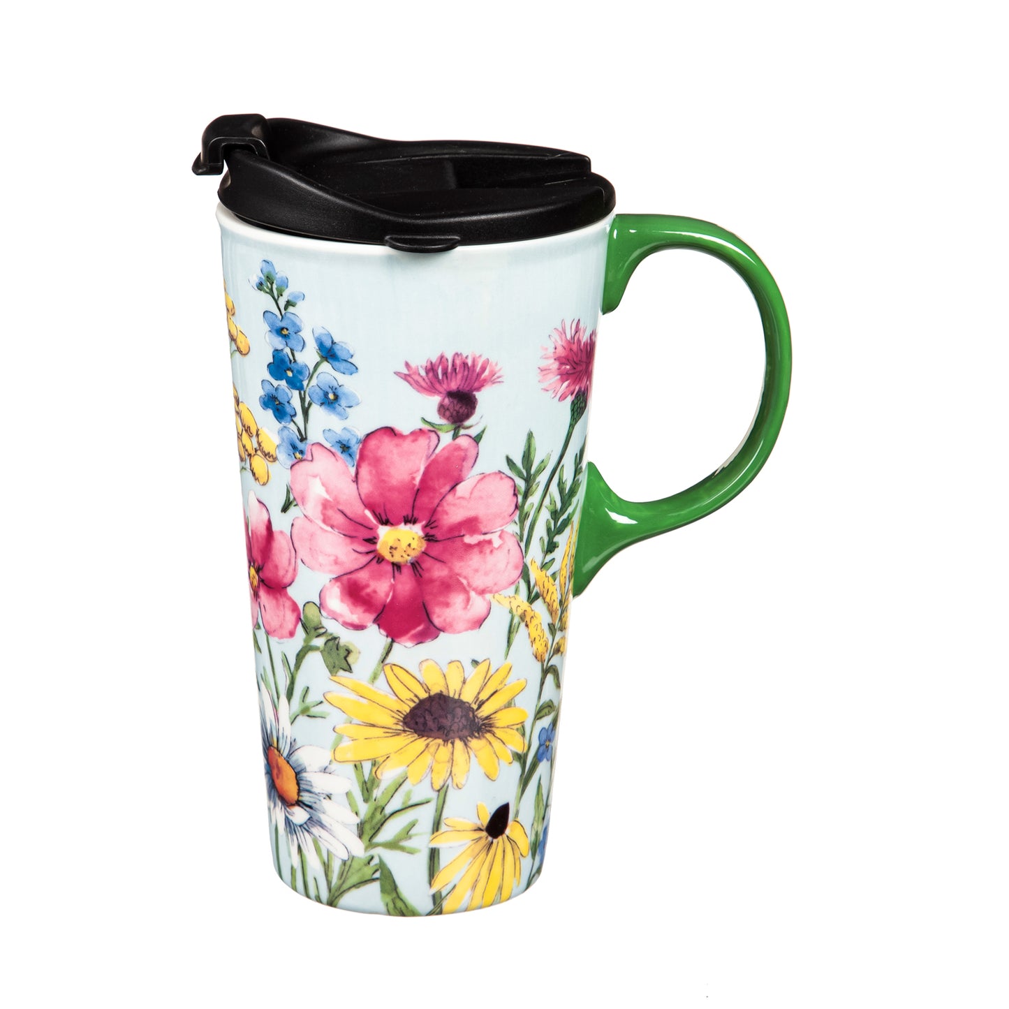 Spring Flowers Ceramic Travel Mug