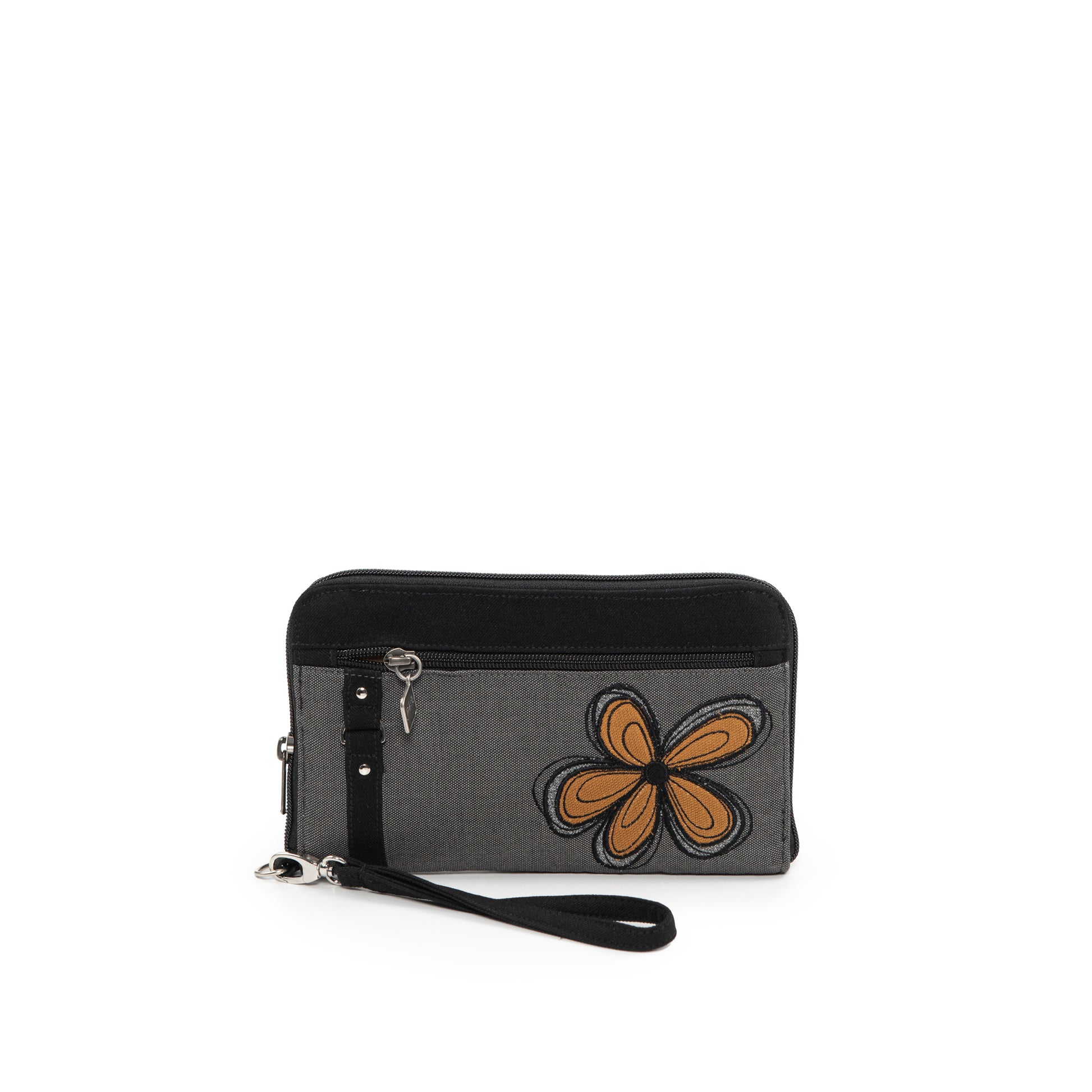 Wallet Purse with Flower Camel