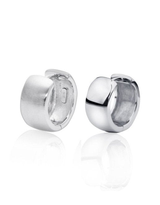 Boucles d'oreilles Huggie Argent uni