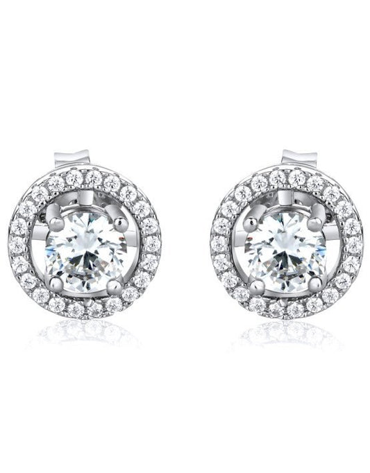 Stud earrings with cz