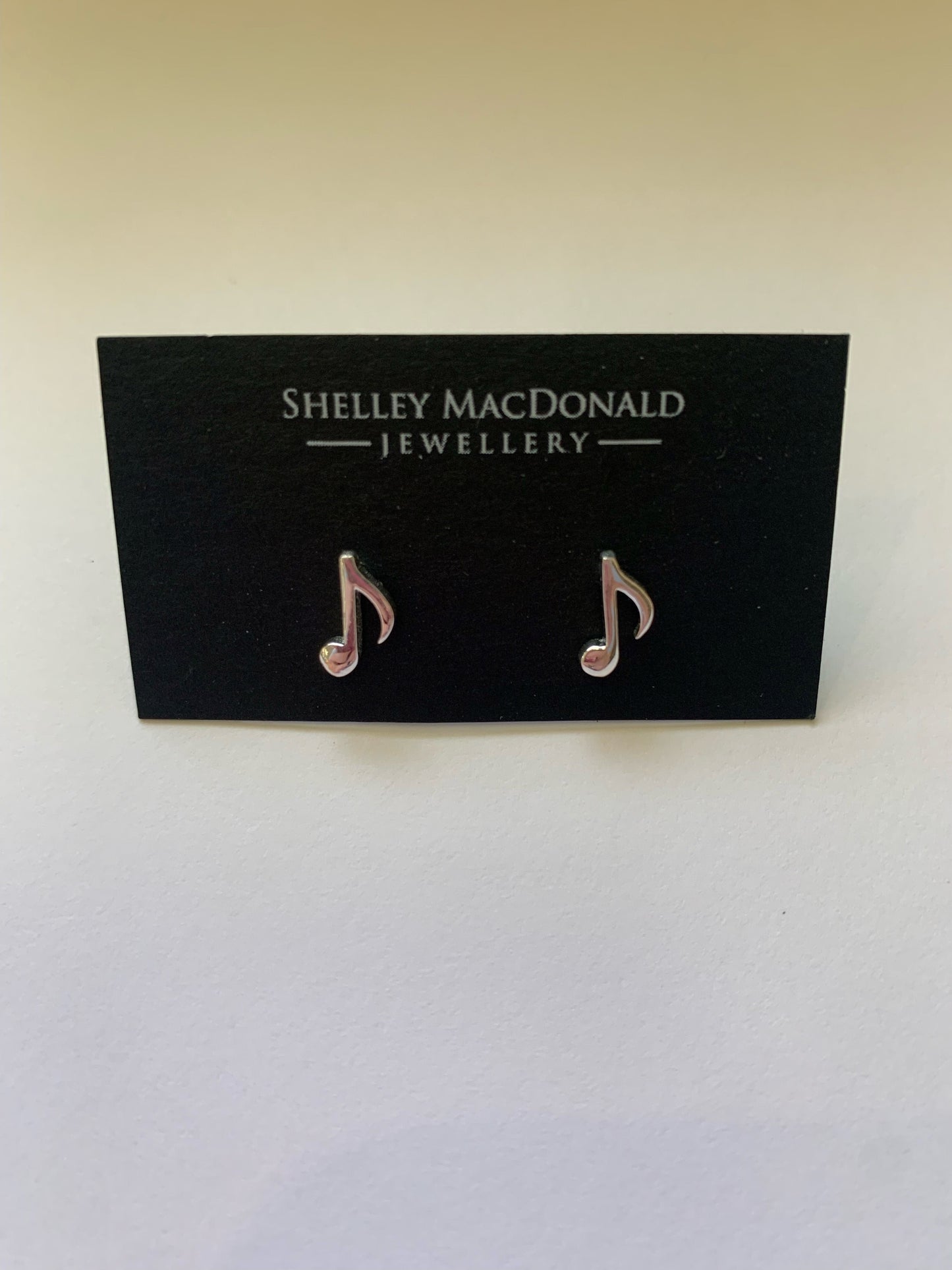 Small Musical Note Stud Earrings