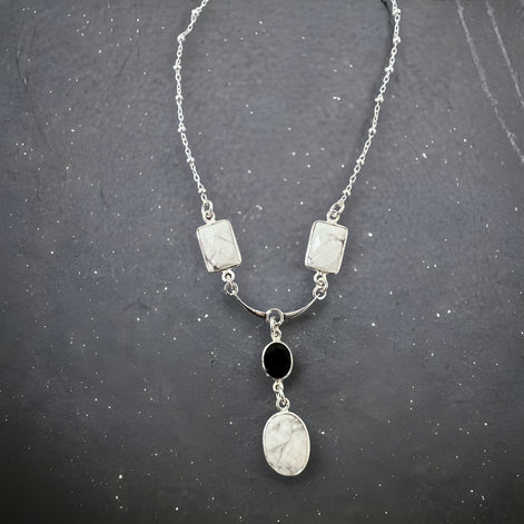 Collier Raza Labradorite &amp; Amazonite